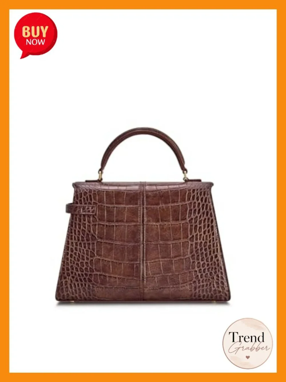 JW PEI Elise Top Handle Bag Crocodile-Embossed Vegan Leather Crossbody Satchel